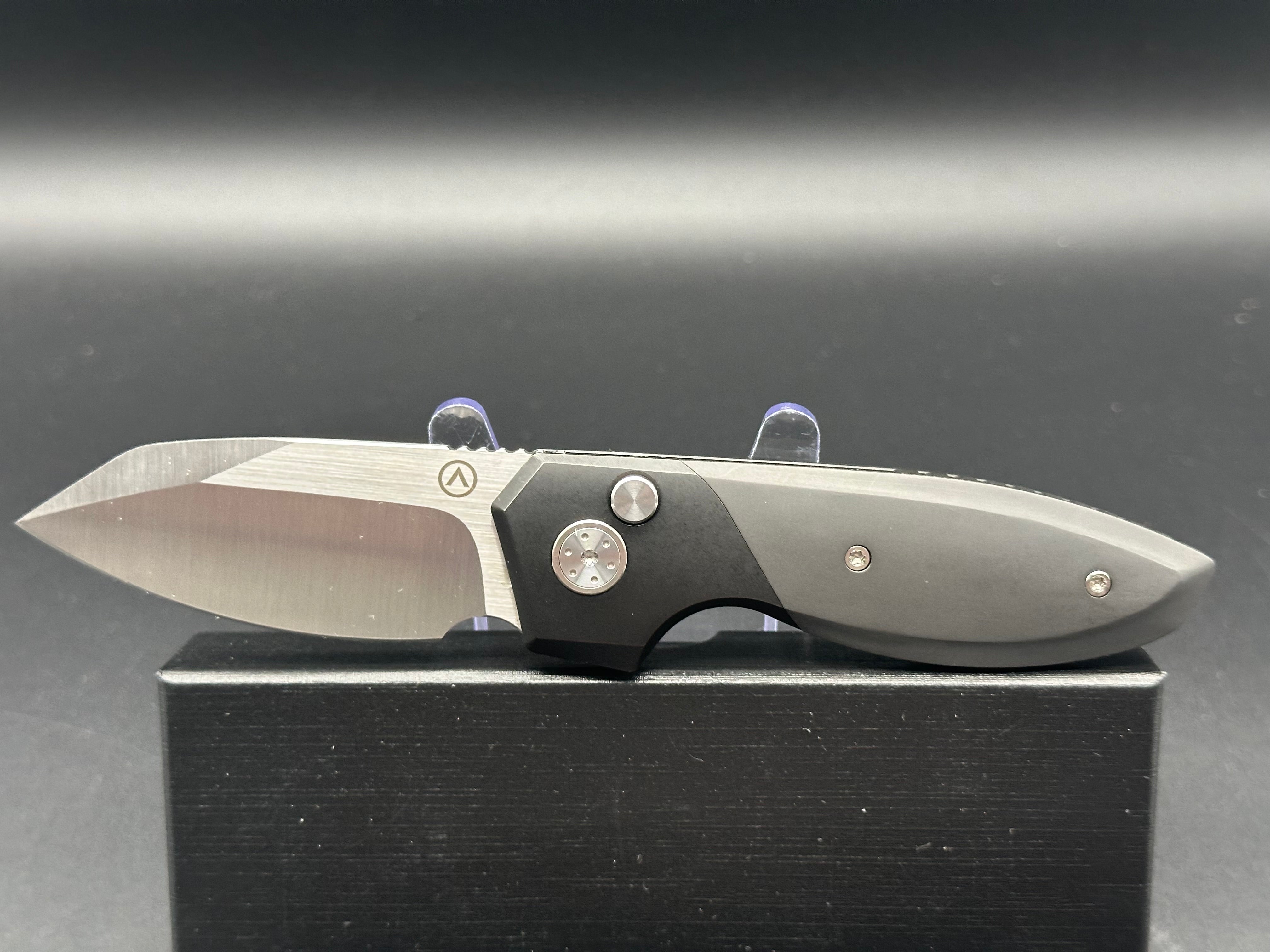 Alliance Designs Mini Slim Pickins Pocket Knife - Satin Elmax Blade with Zirconium Scales & Back Spacer - EDC, Outdoor, Camping & Everyday Carry Knife
