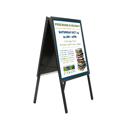 20x20 A-Frame Sign Holder with Security Screws - 1 1/4
