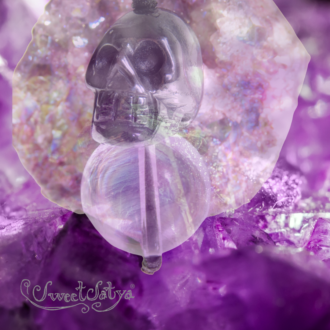 Natural Black Hematite Skull Crystal Quartz - Healing Stone for Meditation, Yoga & Spiritual Decor - Perfect for Home, Office & Gift Giving