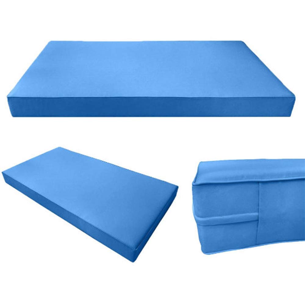 Prolinemax Outdoor Style 3 Twin-XL Piped Trim Daybed Mattress Bolster Pillow Fitted Cover Only - AD102 | Perfect for Patio Furniture, Sunroom Daybeds & Guest Room Decor