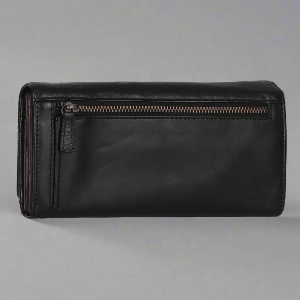 MET Women's Two Tone Leather Clutch Wallet - Stylish Crossbody Purse for Evening Parties & Date Nights