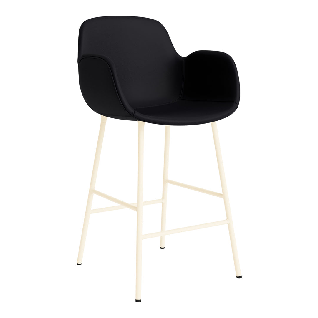 Form Counter Armchair - Fully Upholstered Modern Bar Stool for Kitchen Island, Breakfast Nook & Home Bar Seating