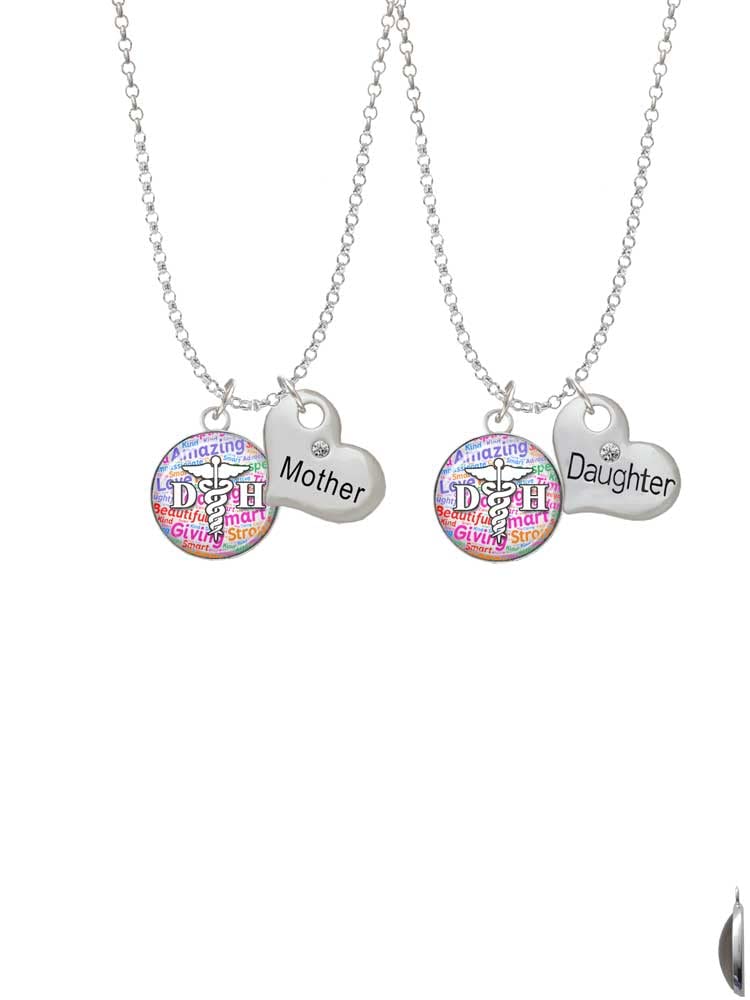 Delight Jewelry Sterling Silver Mother Daughter Heart Necklace Set (2 Pcs) - 19