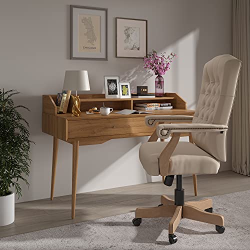 Ivory Microfiber/Driftwood