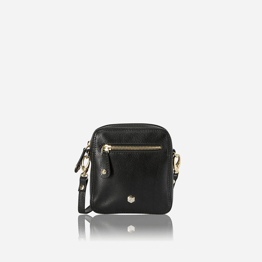 Jekyll & Hide Zulu Small Ladies Crossbody Bag - Stylish Black Leather Purse for Women | Perfect for Everyday Use, Travel & Shopping