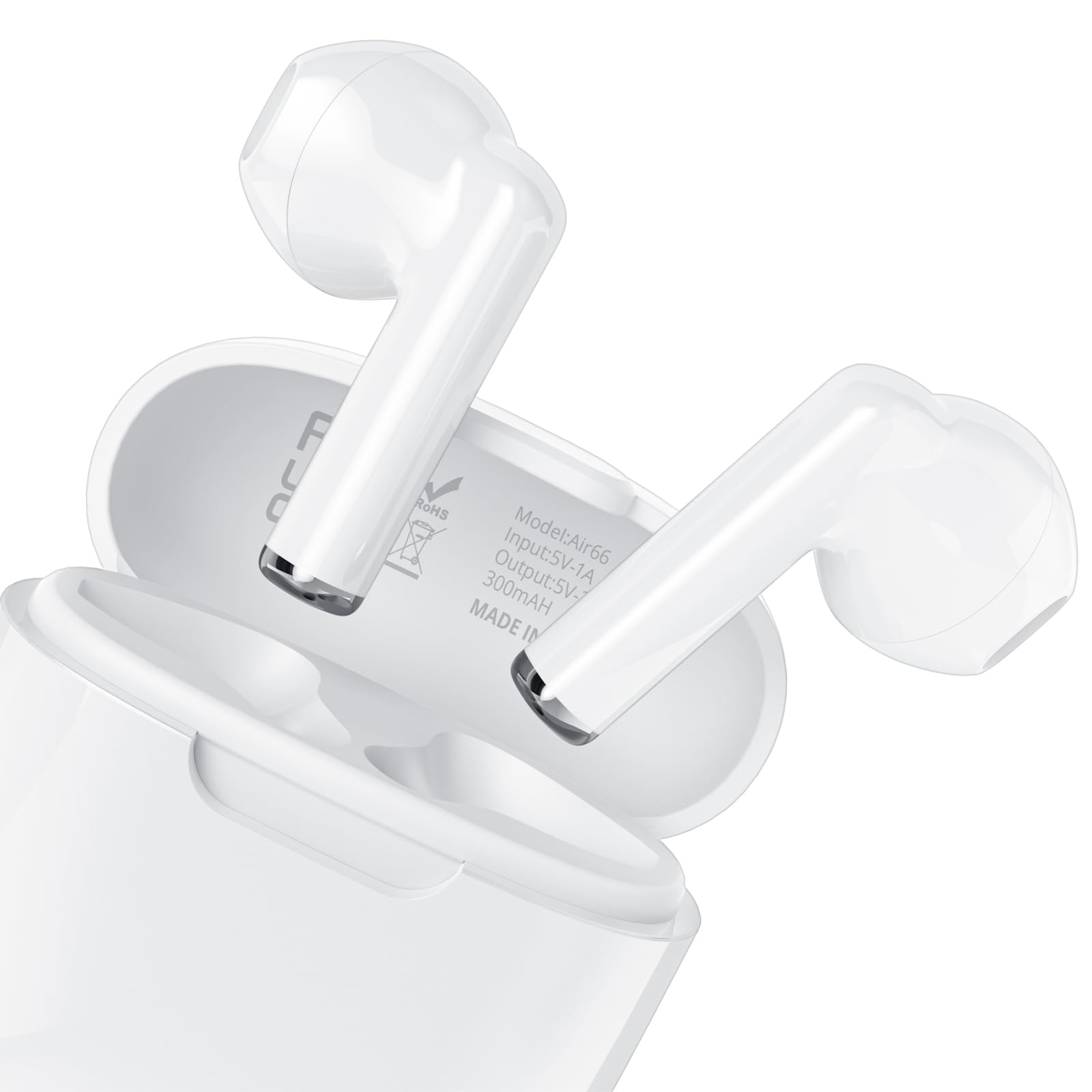 ASICEsound Wireless Bluetooth 5.3 Earbuds with ENC Noise Reduction, Hi-Fi Stereo Sound & Touch Control - 46H Playtime for Gym, Running, Travel & Work