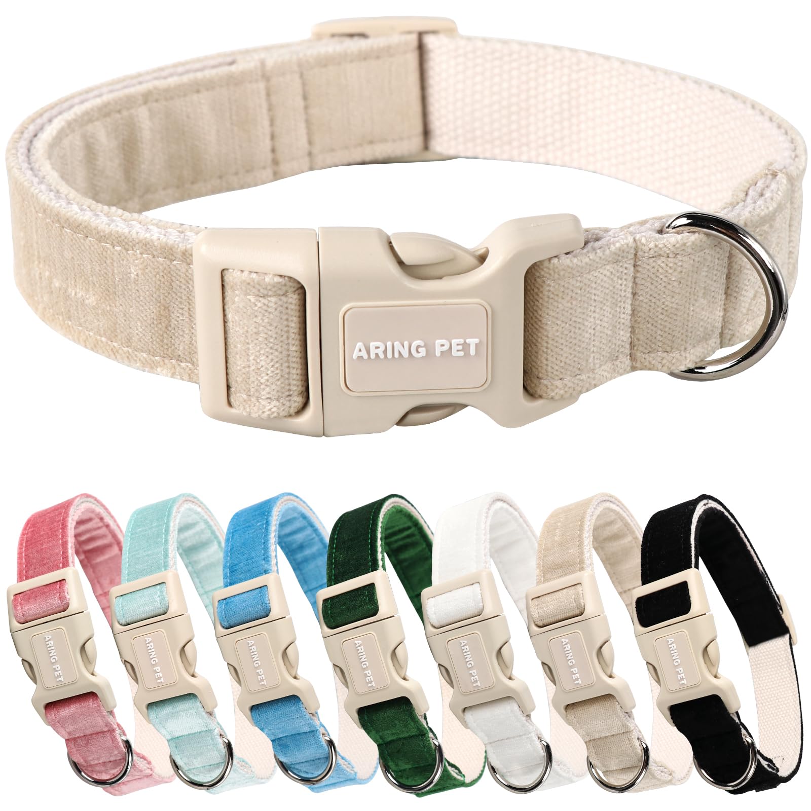 Soft Cotton Dog Collar with Quick Release - Comfortable for Small Medium Large Dogs - Perfect for Walks & Training