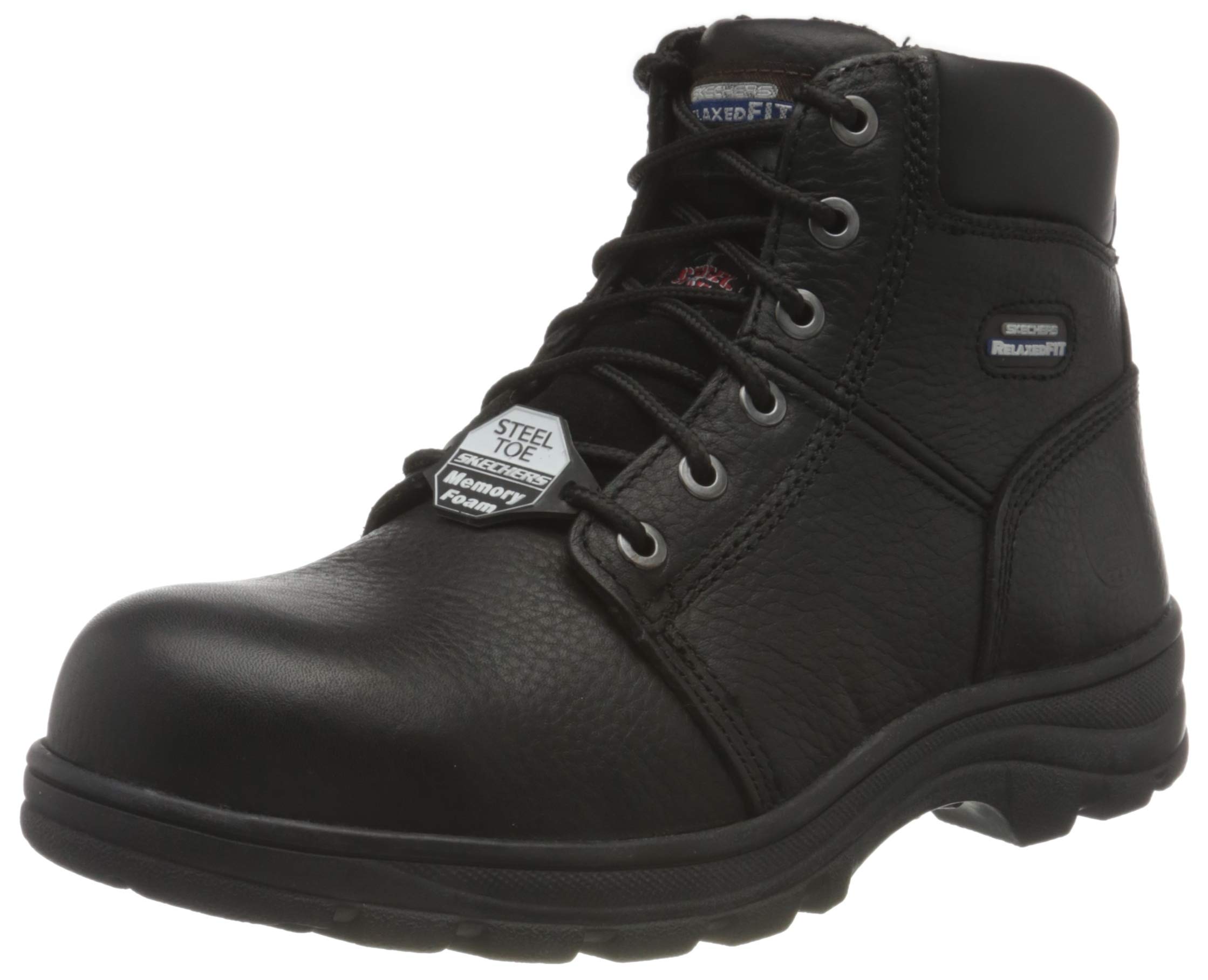 Skechers Work Workshire Men's Steel Toe Safety Boots - OSHA Approved Slip Resistant Work Shoes for Construction & Warehouse Use
