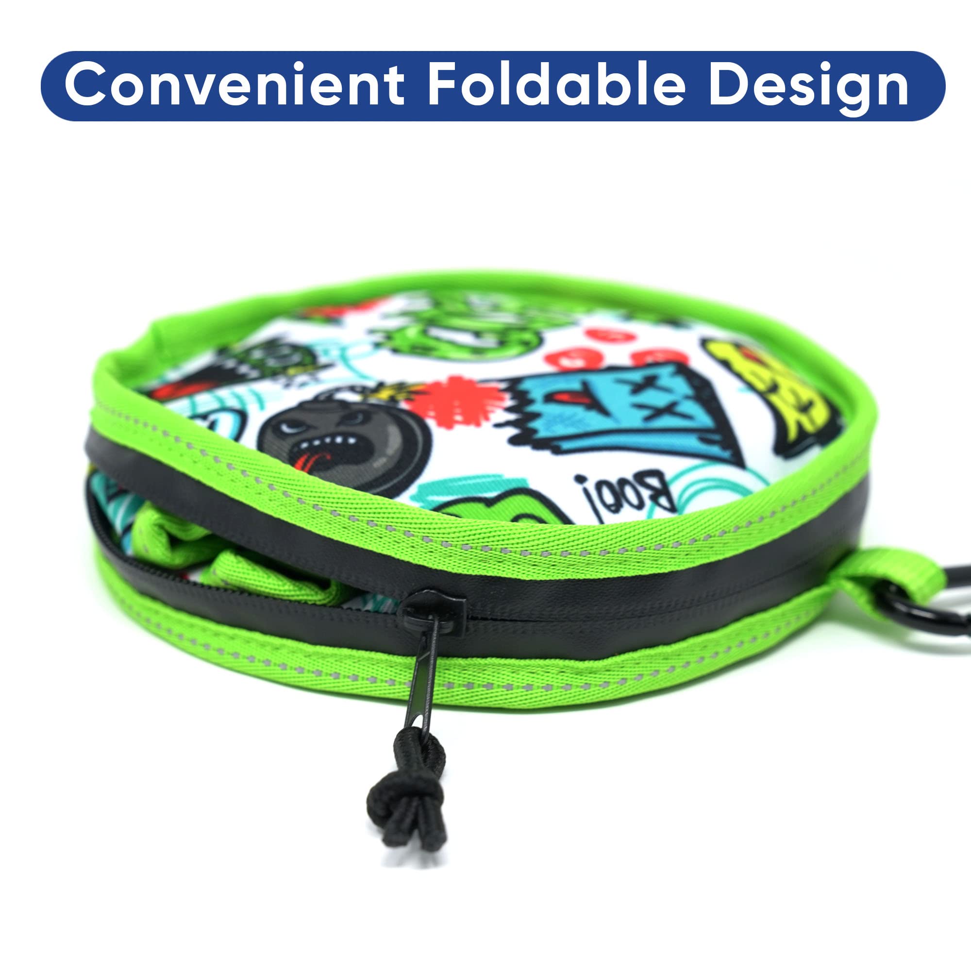 Foldable Dog Travel Bowls for Food & Water - Large Capacity (3 Cups Food, 700ml Water) | Portable, Waterproof Pet Bowl for All Breeds | Perfect for Hiking, Camping & Road Trips