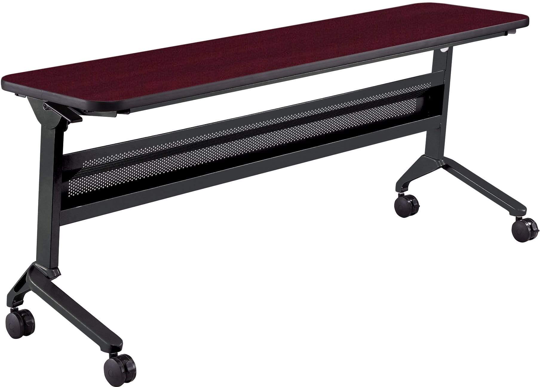 Safco Flip N Go 18 x 72 Inch Rectangular Training Table with Wheels - Portable Folding Conference Desk for Office, Classroom & Meetings [LF1872T] - Perfect for Training Sessions, Workshops & Collaborative Workspaces