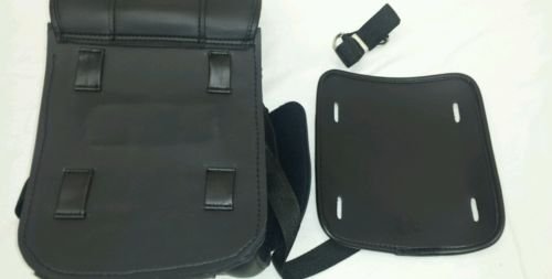 **Motorcycle Cruiser Sissy Bar Carry Bag - Black Travel Luggage for Motorbike Storage & Road Trips**