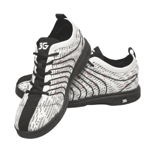 3G Ascent II White/Black Men's Right Hand Bowling Shoes - Lightweight & Comfortable for Competitive Play & League Bowling