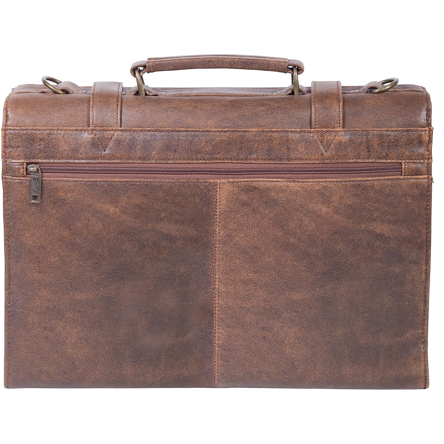HIDESIGN by Scully Aerosquadron Genuine Leather Laptop Briefcase for Men - Professional Business Satchel with Adjustable Shoulder Strap - Perfect for Office, Travel & Daily Commute