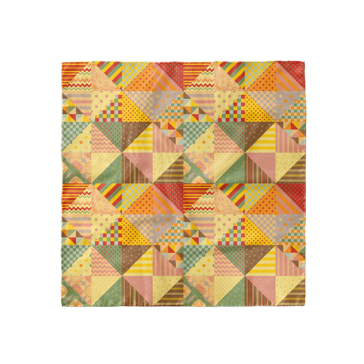 Ambesonne Geometric Head Scarf - Colorful Triangle Pattern Hair Wrap & Bandana for Women - Perfect for Beach, Yoga, Fashion Accessory or Hair Protection