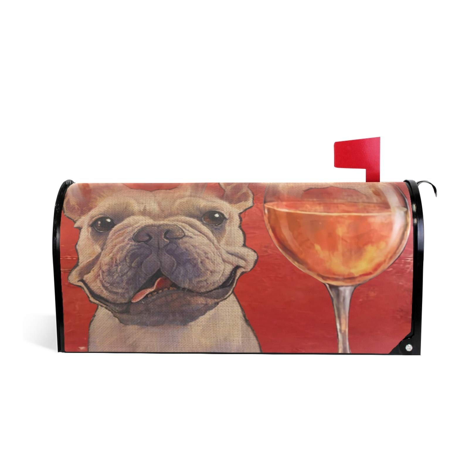 LOVIVI French Bulldog Magnetic Mailbox Cover - 25.5 x 18 Inch Oversized Decorative Metal Sign for Garden, Yard & Home Decor - Perfect for Outdoor Mailbox Protection & Cute Housewarming Gift