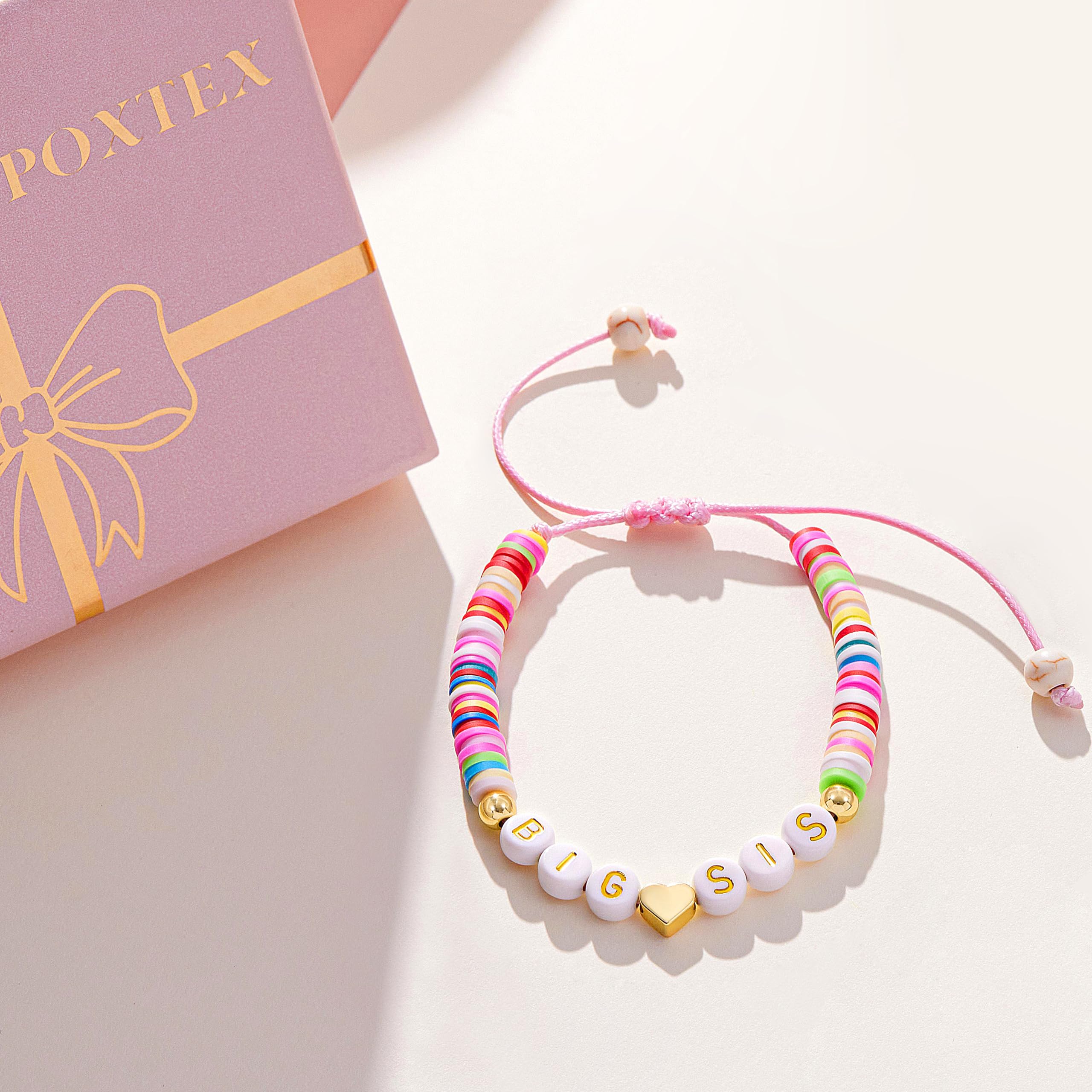 Big Sister Bracelet for Toddler, Daughter & Niece - Matching Sister Jewelry Gift Set for Girls & Teens - Perfect for Birth Announcements, Birthdays & Special Occasions