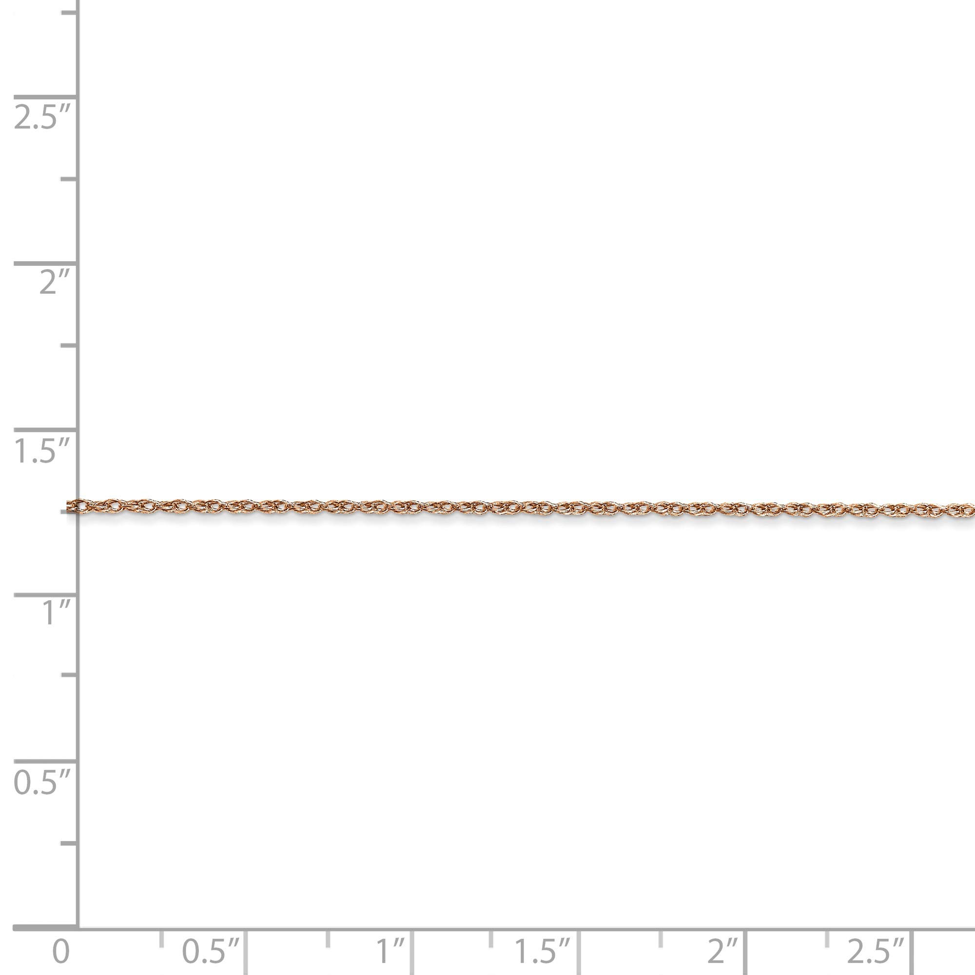 14K Rose Gold 0.7mm Carded Cable Rope Chain Necklace - 20 Inch Dainty Jewelry for Women - Perfect for Layering, Gift Giving & Everyday Wear