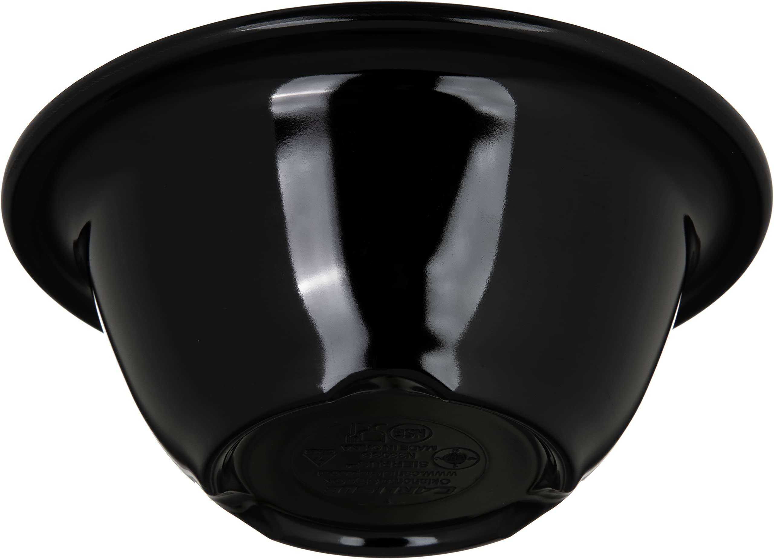 Carlisle 10 oz Black Reusable Melamine Plastic Bowl with Rim - Durable & Lightweight for Buffets, Restaurants, Catering, and Home Use - Pack of 24 - Perfect for Serving Salads, Soups, and Desserts
