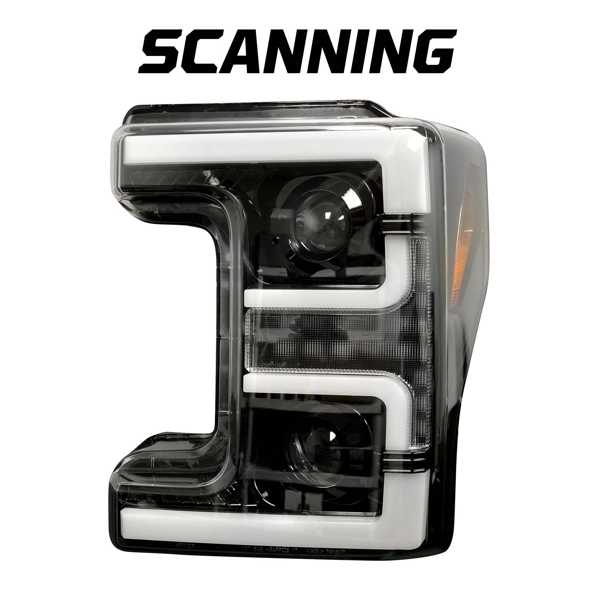 Ford Super Duty 2017-2019 Projector Headlights with OLED DRL & LED Turn Signals - Smoked Lens for Enhanced Style & Visibility - Perfect for Off-Roading & Night Driving