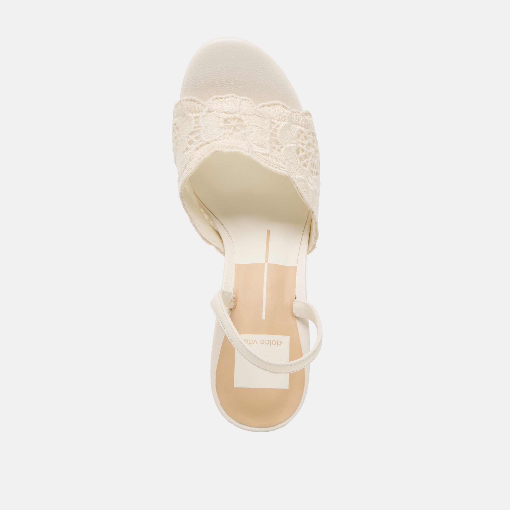 LARRA Women's White Crochet Heels - Elegant Lace-Up High Heel Sandals for Weddings, Parties & Summer Outfits