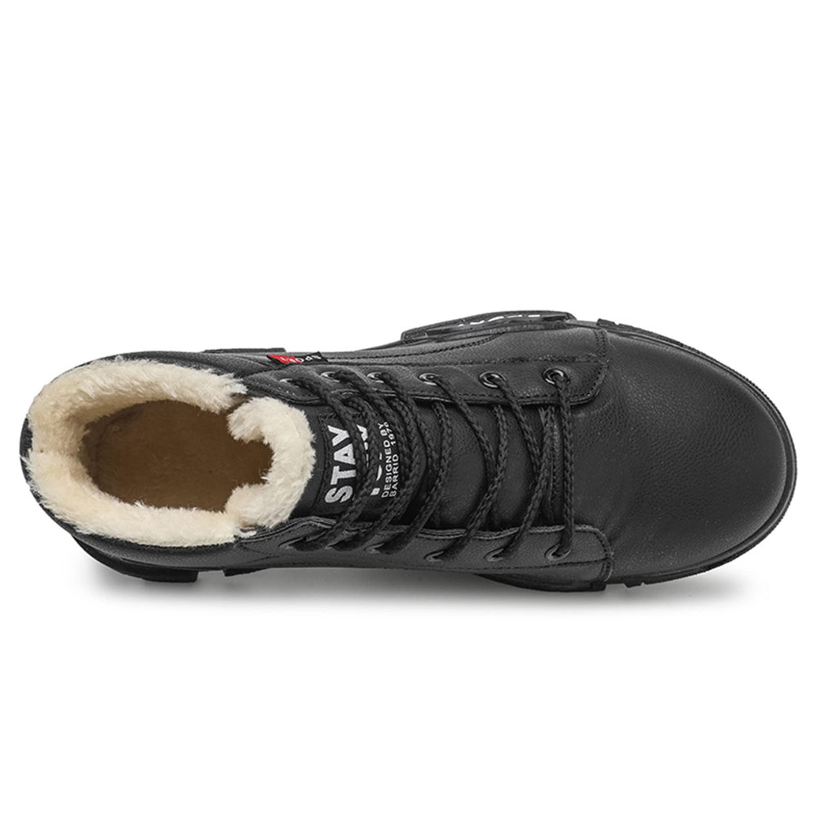 Men's Winter Snow Boots - Waterproof Hiking Shoes with Fur Lining, Anti-Slip Rubber Sole, High-Top Ankle Boots for Outdoor Activities & Casual Wear - Perfect for Snowy Days, Hiking, and Cold Weather Adventures