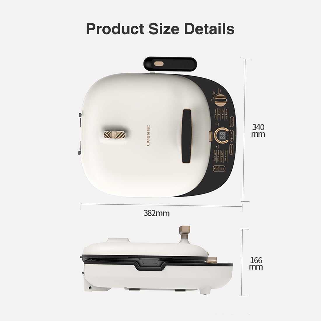 LIVEN Electric Baking Pan LR-D3027S - 1500W Removable Non-Stick Electric Griddle for BBQ, Baking, Steak & Pancakes | Perfect for Breakfast, Camping & Family Cooking
