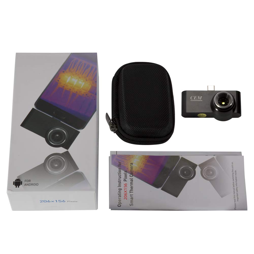 CEM T-10 Misco-USB Type C Professional Thermal Imaging Camera for Smartphones - High Resolution IR Image Enhancement Technology - Perfect for Home Inspection, Electrical Maintenance & DIY Projects