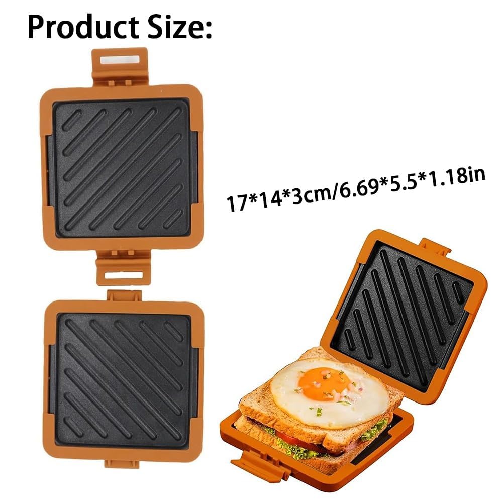 Best Microwave Toastie Sandwich Maker - Fast & Easy Microwavable Toastie Maker - Dishwasher Safe & Quick Cooking - Perfect for Breakfast, Lunch & Snacks (Red)