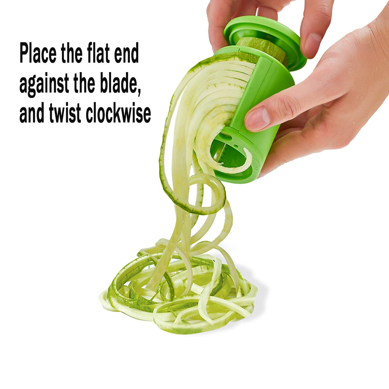 2 in 1 Vegetable Spiralizer - Handheld Zucchini Noodle Maker & Spaghetti Cutter for Healthy Veggie Pasta, Low Carb Meals, and Keto Diet - Perfect for Salads, Stir Fry, and Meal Prep