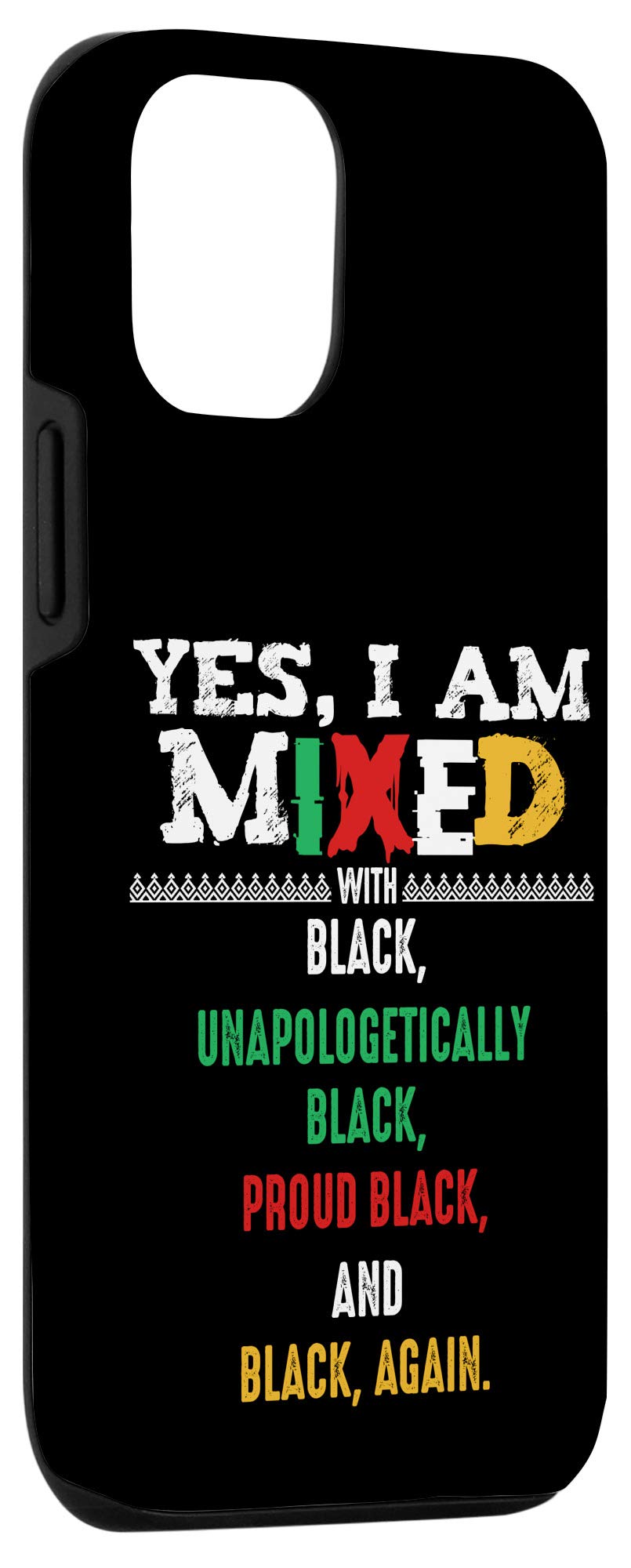 iPhone 12/12 Pro Case - Black Lives Matter BLM Melanin Dashiki Peace Design - Protective Phone Cover for Daily Use, Work & Social Events