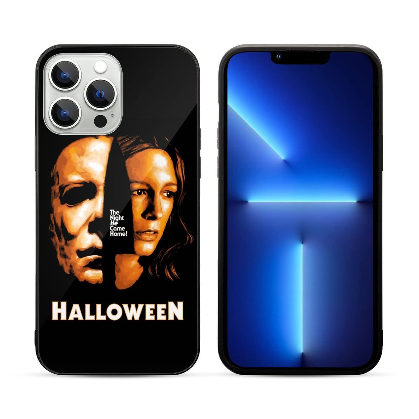 Halloween Michael Myers iPhone 13 Full Body Glass Case - Shatterproof Protective Cover for iPhone 13/13 Pro - Perfect for Horror Fans & Halloween Costume Accessories