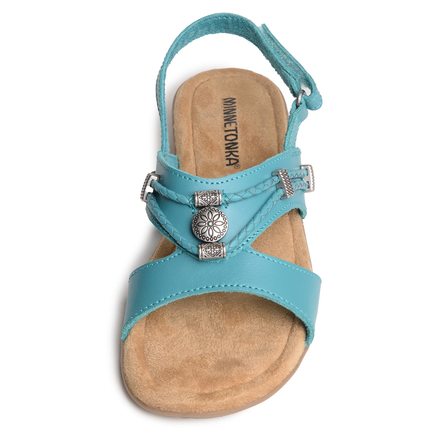 Minnetonka Women's Silvie Slingback Sandals - Comfortable Leather Summer Shoes for Casual Outings & Beach Vacations