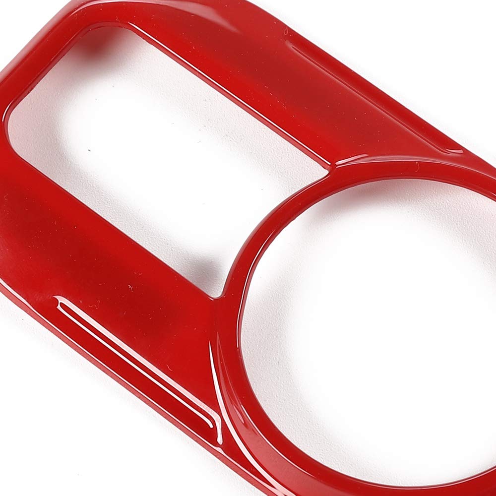 JeCar Red Headlight Switch Button Cover Trim for 2018-2024 Jeep Wrangler JL/JLU & Gladiator JT - Interior Accessories Upgrade for Off-Road & Daily Driving