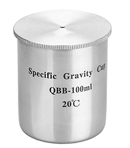 CGOLDENWALL QBB-100ml Stainless Steel Paint Density Cup | 100cc Specific Gravity Tester for Paint, Ink, Resin | Perfect for Automotive, Industrial & DIY Painting Projects