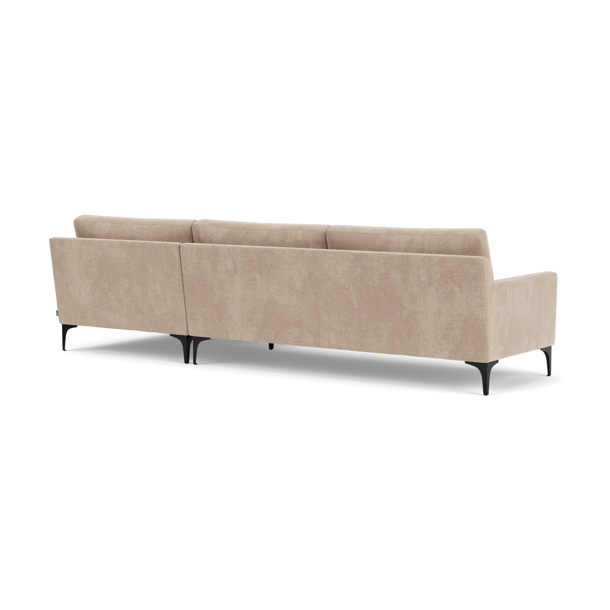 Astha Fabric Right Chaise Sofa - Modern Upholstered Sectional Couch for Living Room, Lounge & Small Spaces