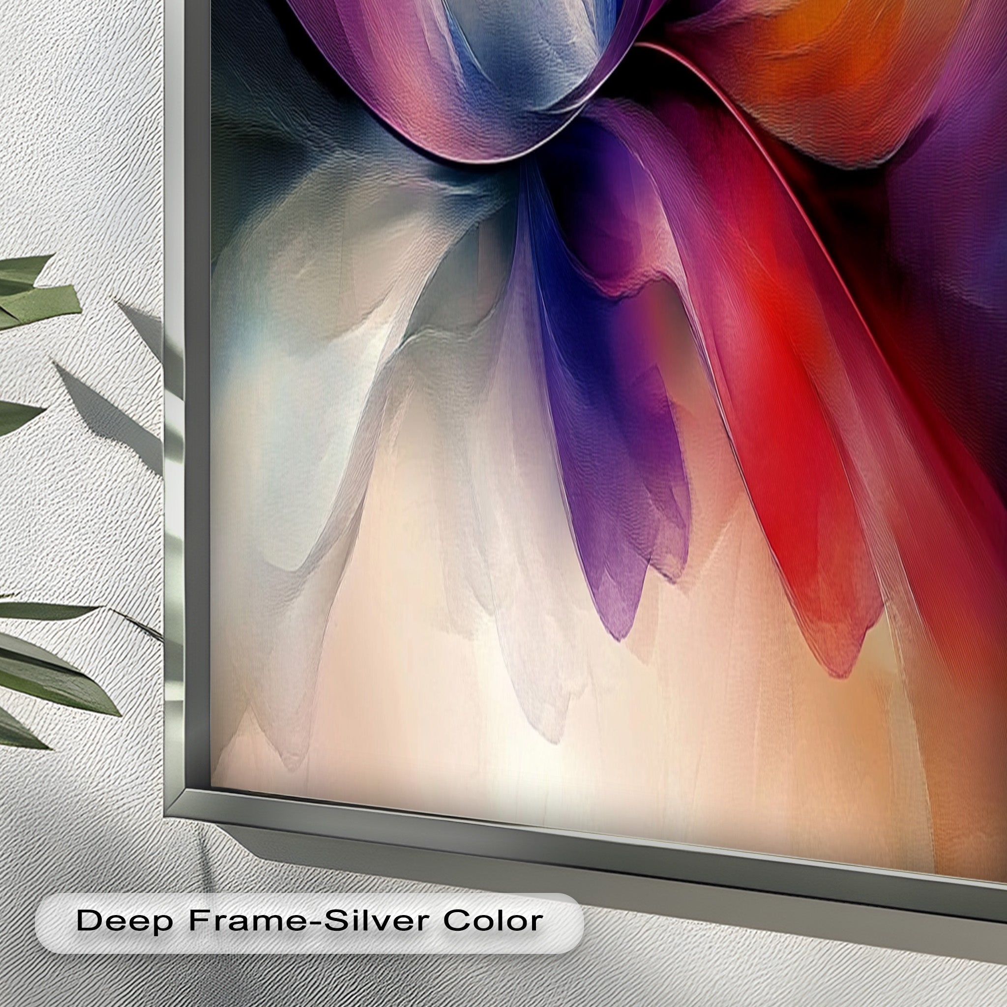 Abstract Floral Flow - Vibrant Modern Oil Painting Wall Art for Living Room, Bedroom & Office Decor