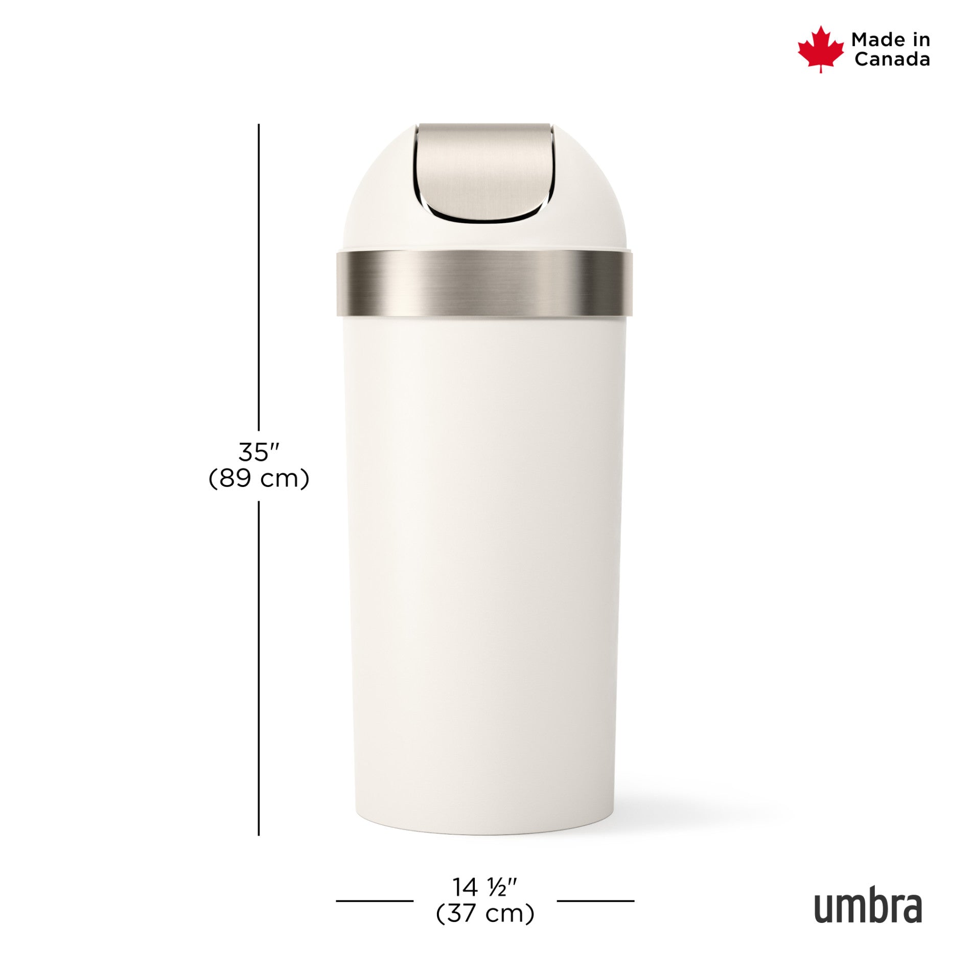 13 Gallon Venti Trash Can with Lid - Heavy Duty Stainless Steel Kitchen Garbage Bin for Home, Office & Outdoor Use