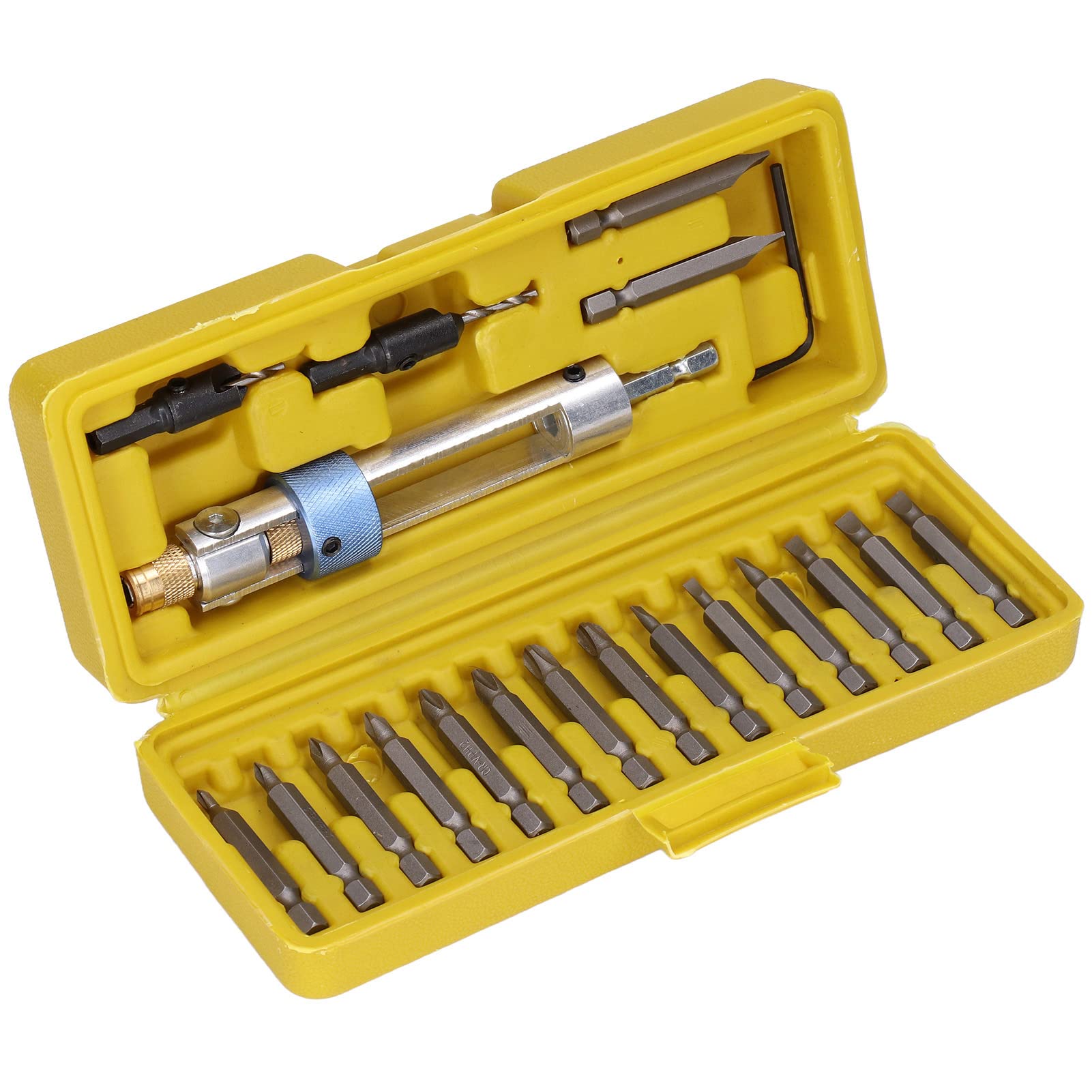 High Speed Steel Screwdriver Bit Set - Quick Change Flip Screw Extractor & Drill Bits for Woodworking & Power Tools | Perfect for DIY Home Repairs, Furniture Assembly & Electrical Projects