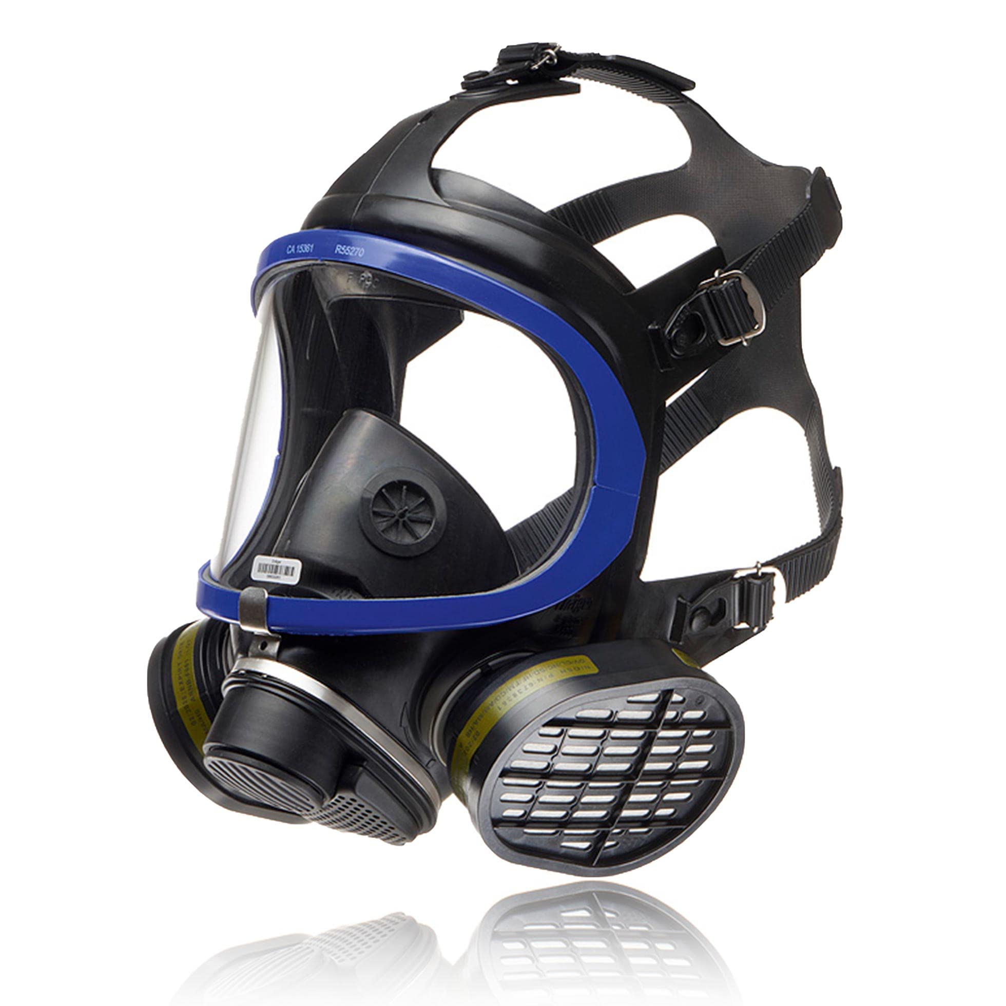 Dräger X-plore 5500 NIOSH Certified Full Face Respirator Mask with 2 Gas Cartridges (OV/AG/HF/FM/CD/AM/MA/HS) - Anti-Fog, 180° Wide Vision for Eye & Respiratory Protection | Ideal for Chemical Handling, Industrial Work & Emergency Response