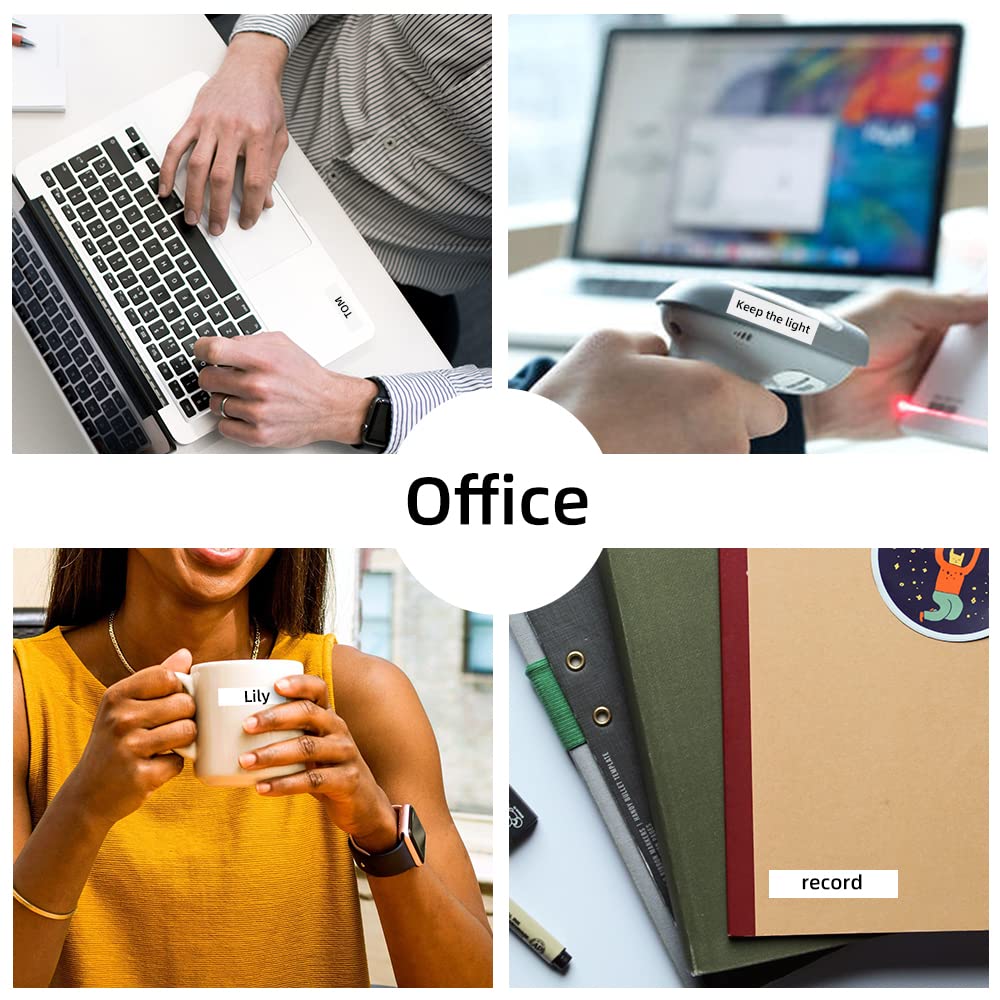 Phomemo P12 Pro Bluetooth Label Printer - Compatible with Plastic, Paper, Iron-on & Satin Ribbon Labels | Inkless Label Maker with Custom Fonts & Symbols | Perfect for Home, Office & Craft Organization