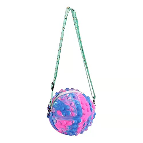 2 in 1 Pop Fidget Sensory Toy & Crossbody Bag for Women - Stress Relief Bubble Popper Purse, Tie-Dye Blue Powder Small Handbag | Perfect for Anxiety Relief, Travel & Everyday Use