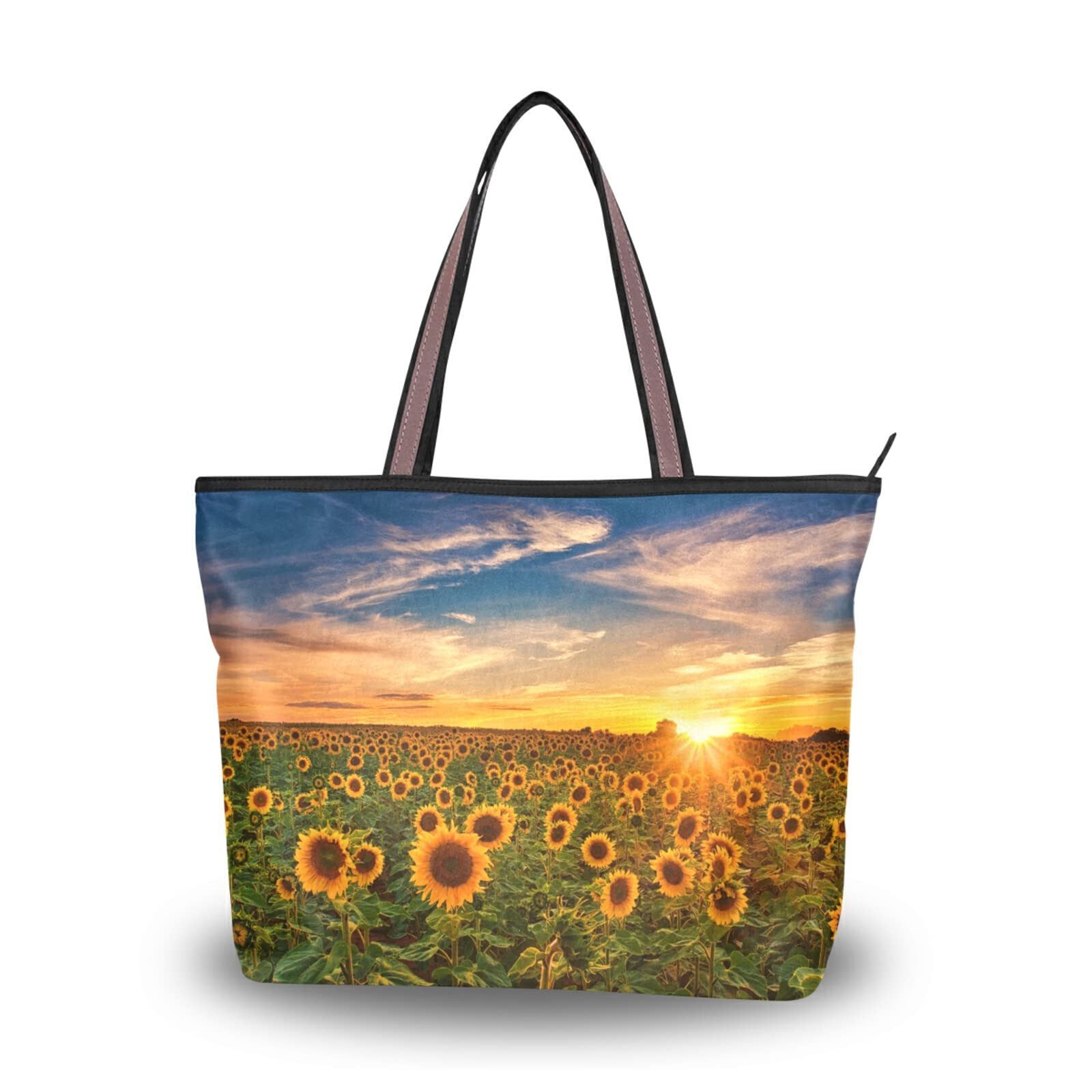 Stylish Sunflower Tote Bag for Women - Reusable Shoulder Handbag for Beach, Travel & Shopping | Perfect for Summer Outings, Grocery Trips & Vacation Essentials