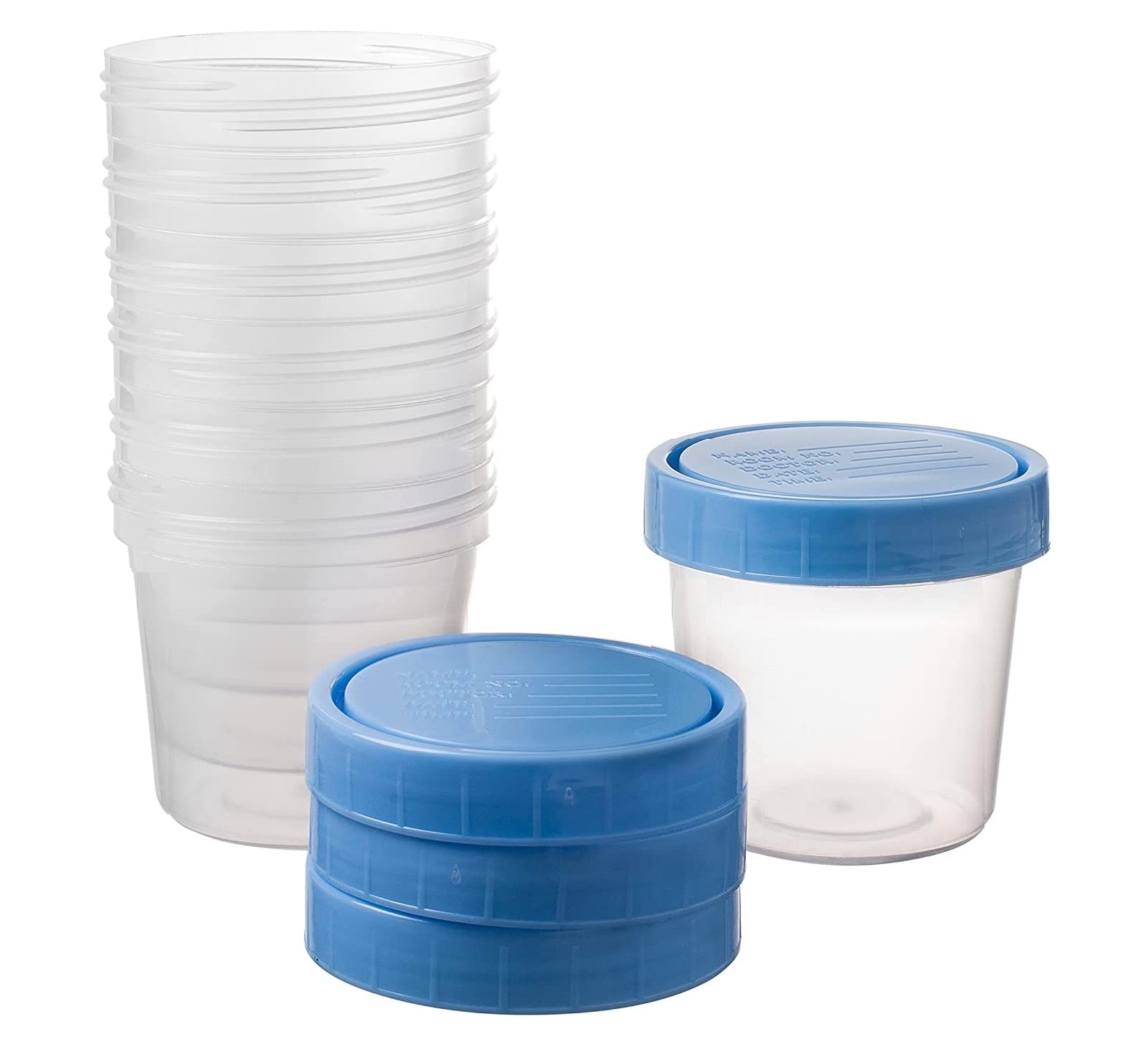 500 Pack 3.5oz Clear Specimen Cups with Leak-Proof Screw Lids - Non-Sterile Urine Sample Containers for Medical Testing, Lab Use, Home Health Checks - Safe Collection Jars for Pee, Stool & Semen Samples (Ideal for Doctor Offices, Hospitals & At-Home Test Kits)