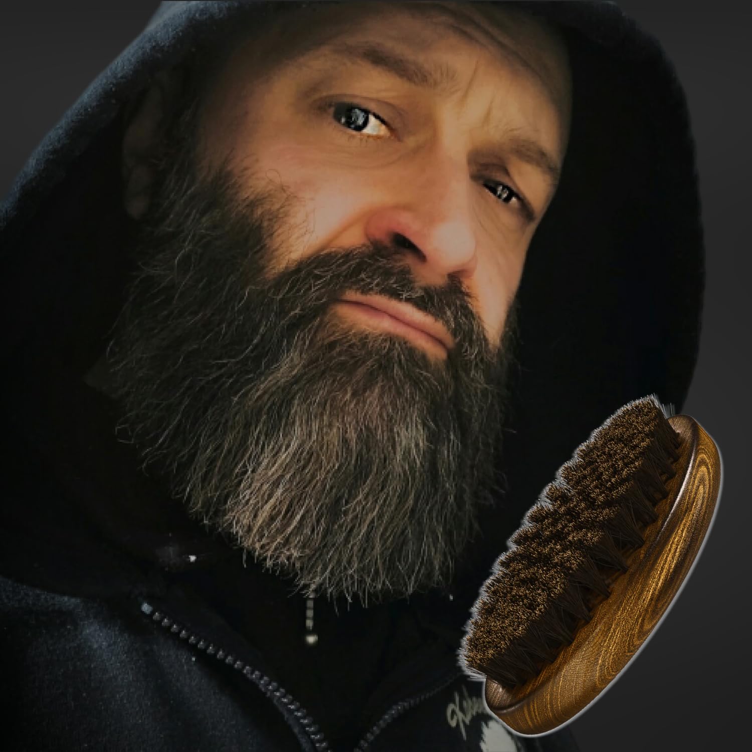 Beard Brush for Men - Durable Nylon Bristles & Polished Beechwood Handle - Viking Beard Grooming Kit - Travel Size Beard Care - Perfect for Home, Office & Travel Grooming Essentials