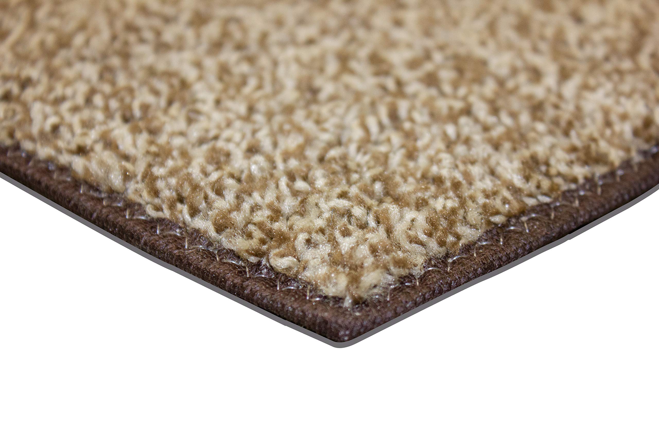 KOECKRITZ 7' Round Chocolate Chip Pattern Non-Slip Area Rug - Soft Plush Carpet for Living Room, Bedroom & Nursery Decor