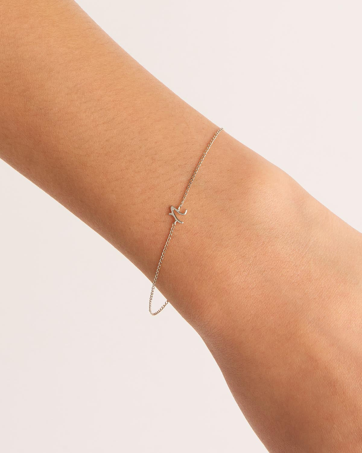 Sterling Silver Love Letter Bracelet - Engraved Romantic Gift for Her - Perfect for Anniversaries, Valentine's Day & Special Occasions