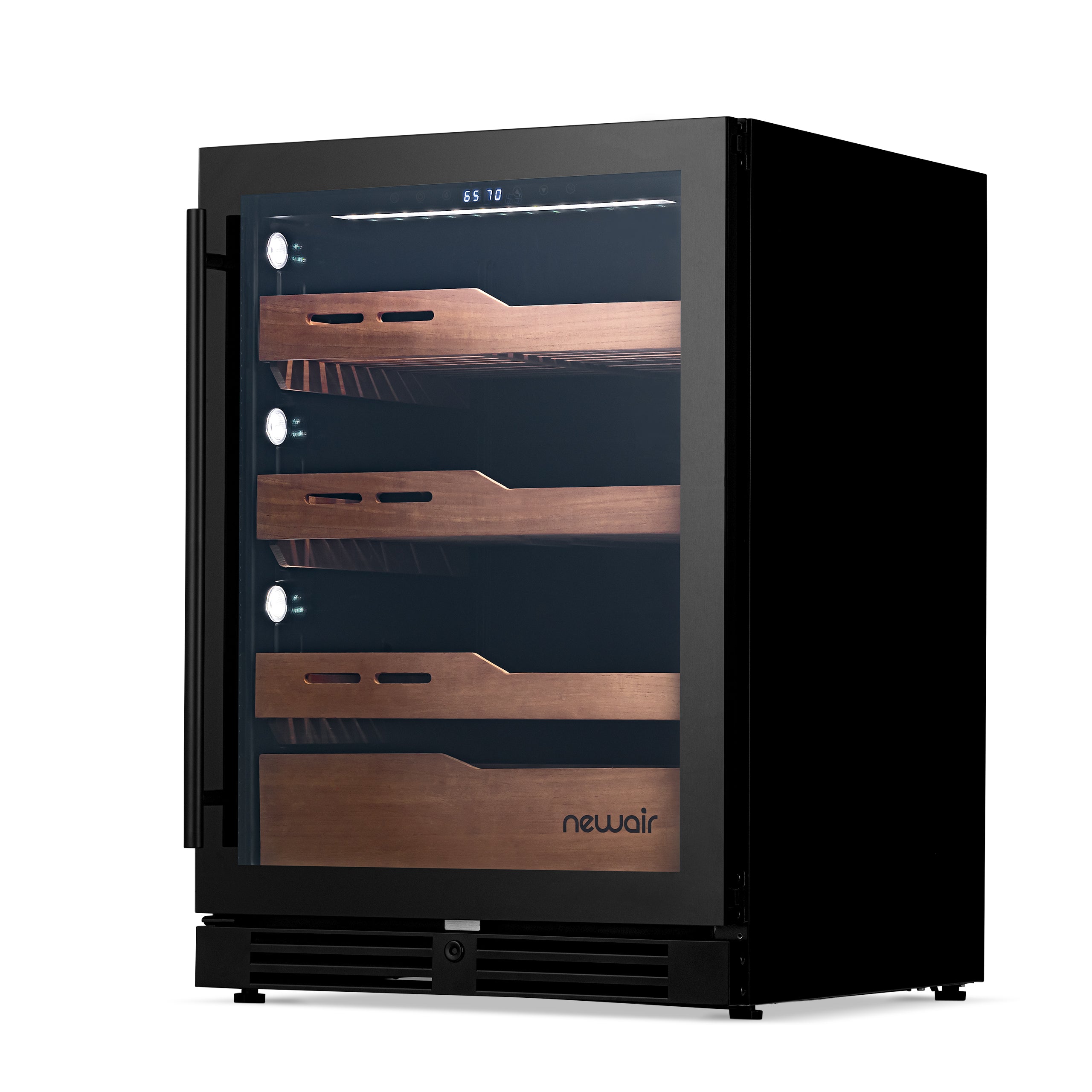 Newair® 1500-Count Electric Cigar Humidor Cabinet - Freestanding or Built-In Wine Cooler Conversion - Perfect for Cigar Aficionados & Home Bars