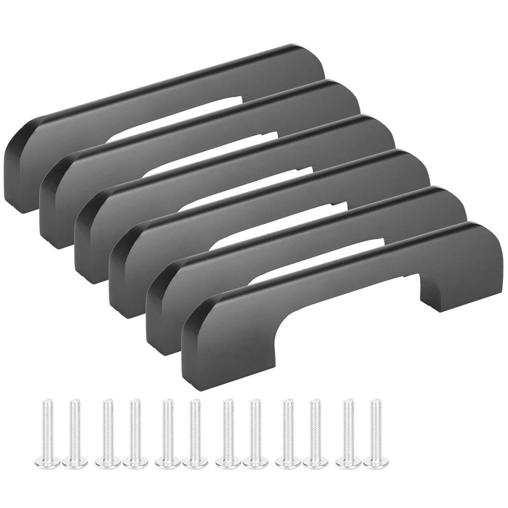 6-Pack Aluminum Alloy Cabinet Handles - Modern Drawer Pulls for Dresser, Wardrobe & Home Office Furniture - Durable Hardware for Home Decoration & DIY Projects (Perfect for Kitchen Cabinets, Bathroom Vanities & Bedroom Furniture)