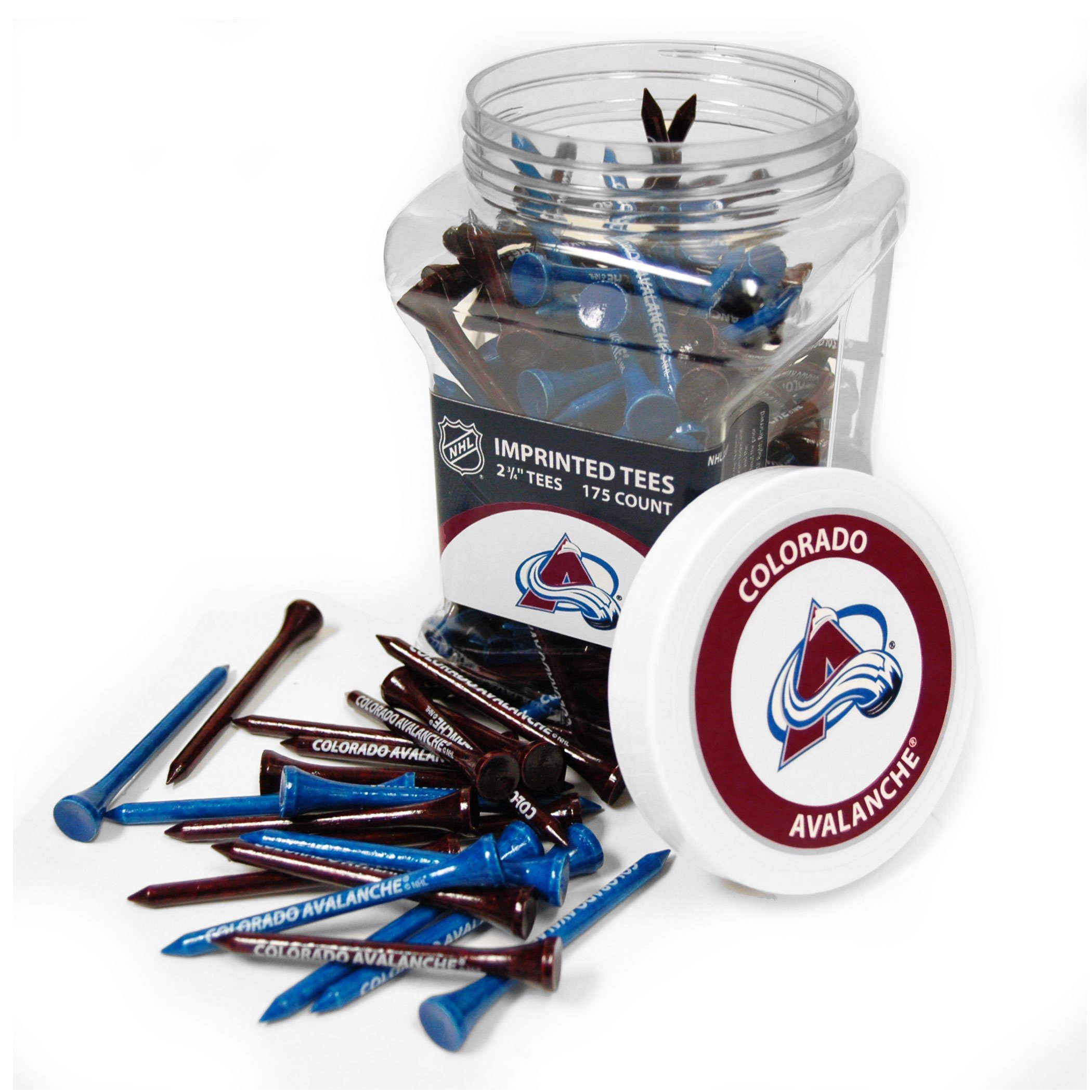 NHL Golf Tees - Pack of 175 Team Logo Golf Tees for Hockey Fans | Perfect for Driving Range, Course Play & Golf Tournaments