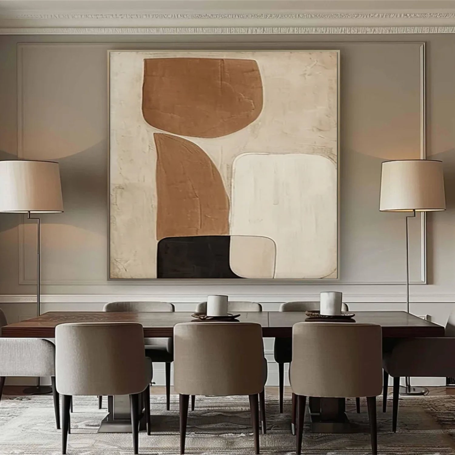 Custom Size Abstract Painting #AB 178 - Handmade Modern Wall Art for Living Room, Bedroom & Office Decor